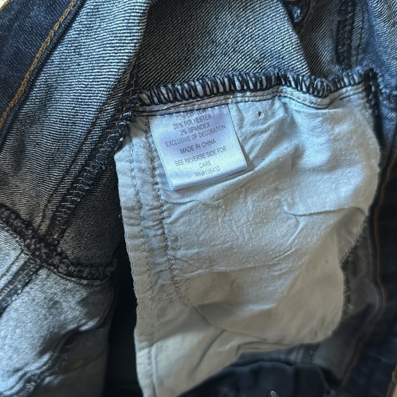 ModCloth Dark Wash Button Front Jeans Size 28 - Picture 5 of 5